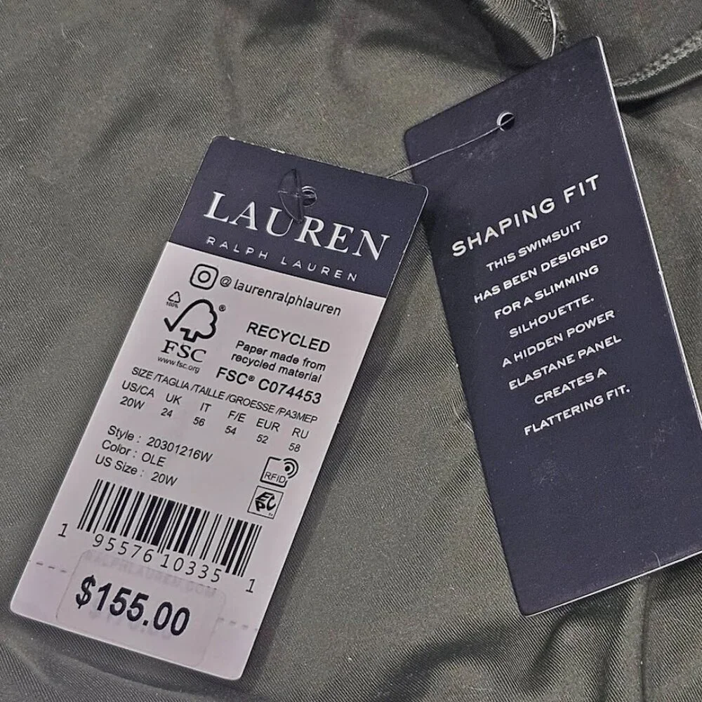 Lauren Ralph Lauren Plus Lace-up One-Piece Swimsuit - Picture 7 of 9